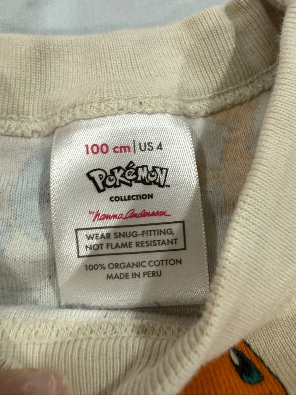Hanna Andersson Cream Kids Pokémon Character Pajama Set
